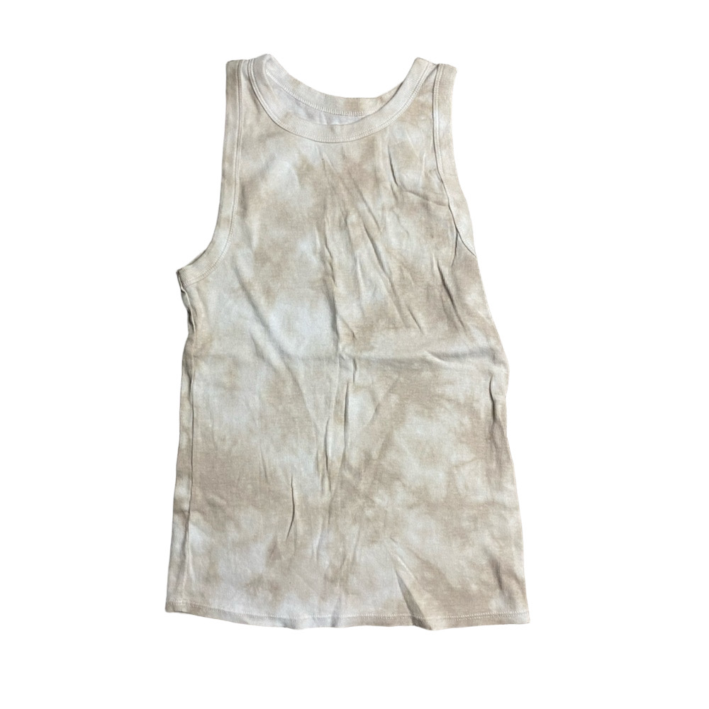 🎁a new day Beige Tie-Dye Tank Top
